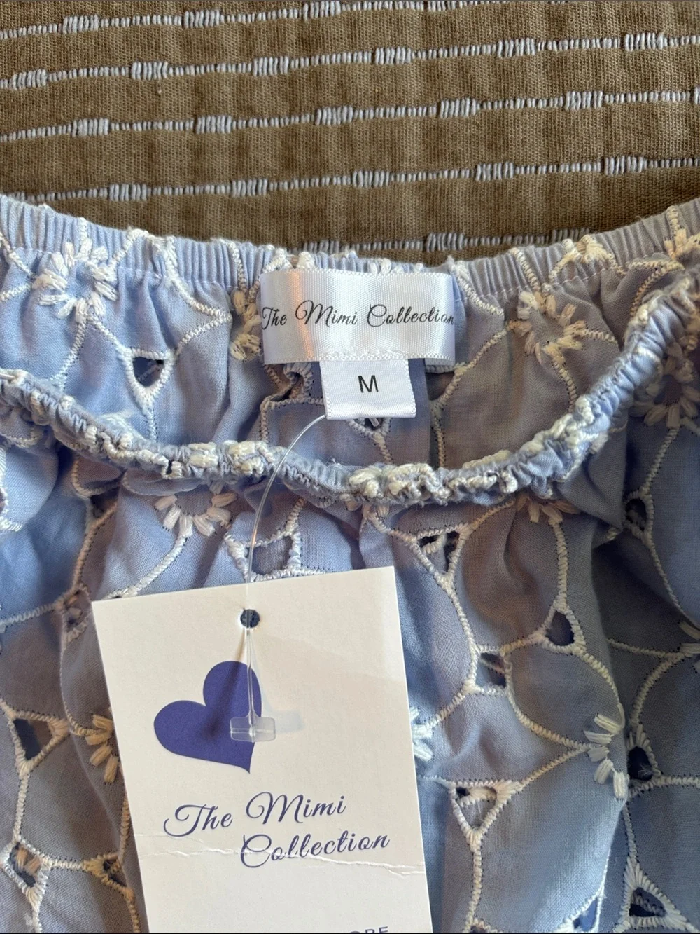 NWT Boutique Mommy and Me Matching Blue Eyelet Set Adult M 3T 4T